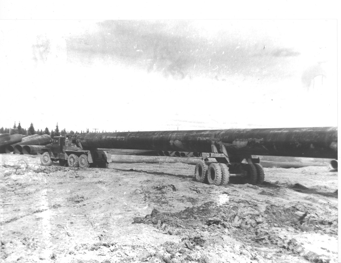 Строительство 1 очереди газопровода «Вуктыл — Ухта», 1970 г.